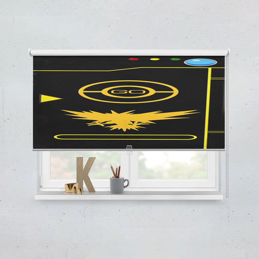 Pokemon Go Pokedex Team Instinct Black Window Roller Blinds Shades
