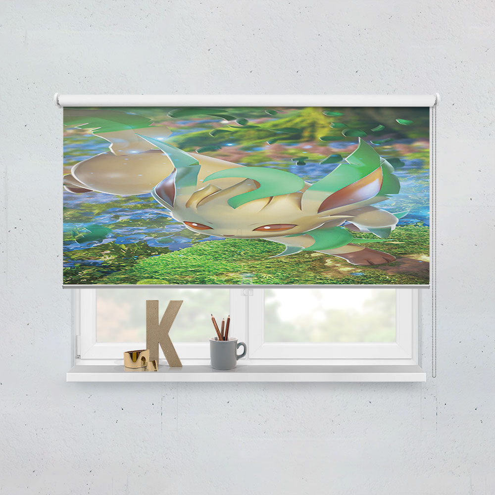 Pokemon Leafeon Awesome Wallpaper Window Roller Blinds Shades