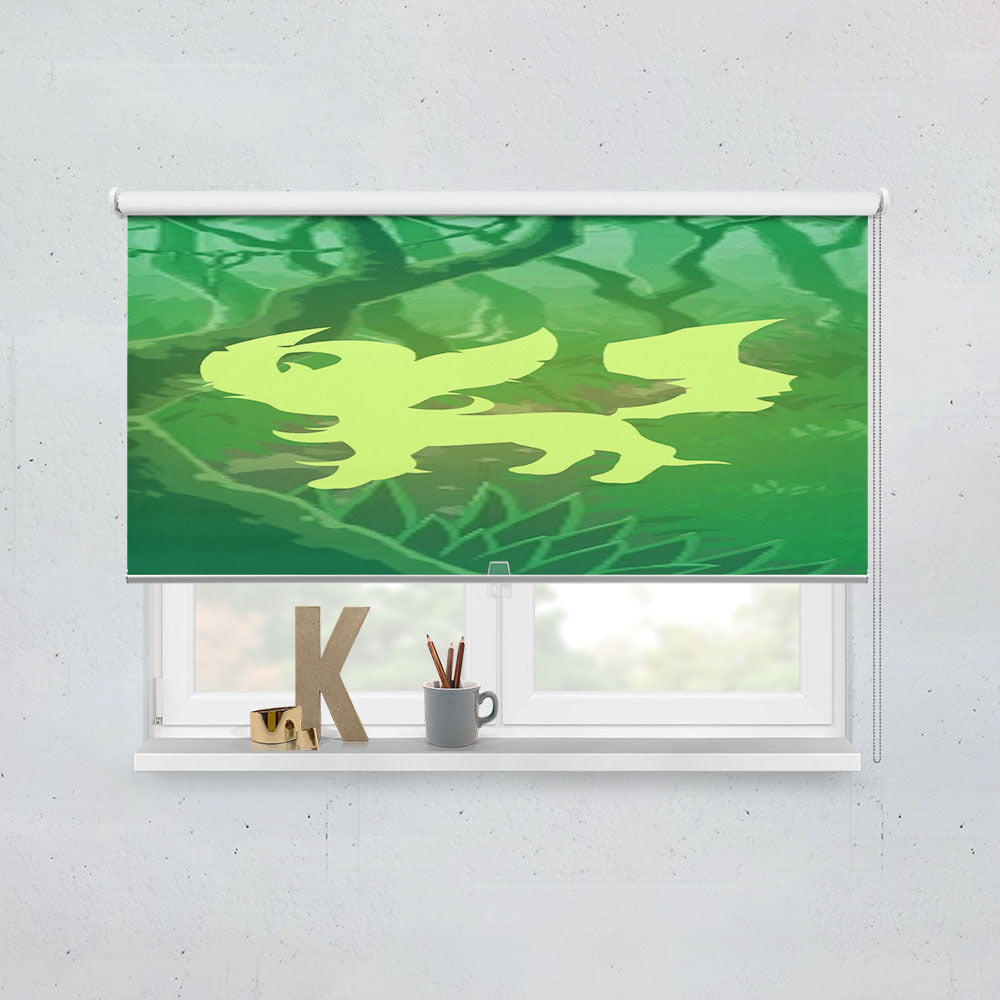 Pokemon Leafeon Green Silhouette Window Roller Blinds Shades