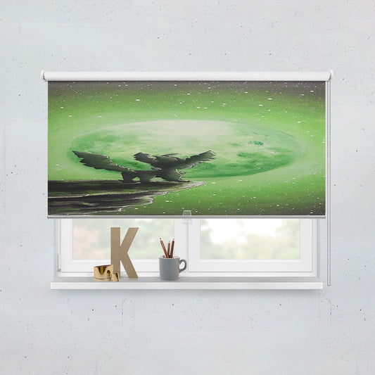 Pokemon Leafeon Under The Moon Art Window Roller Blinds Shades