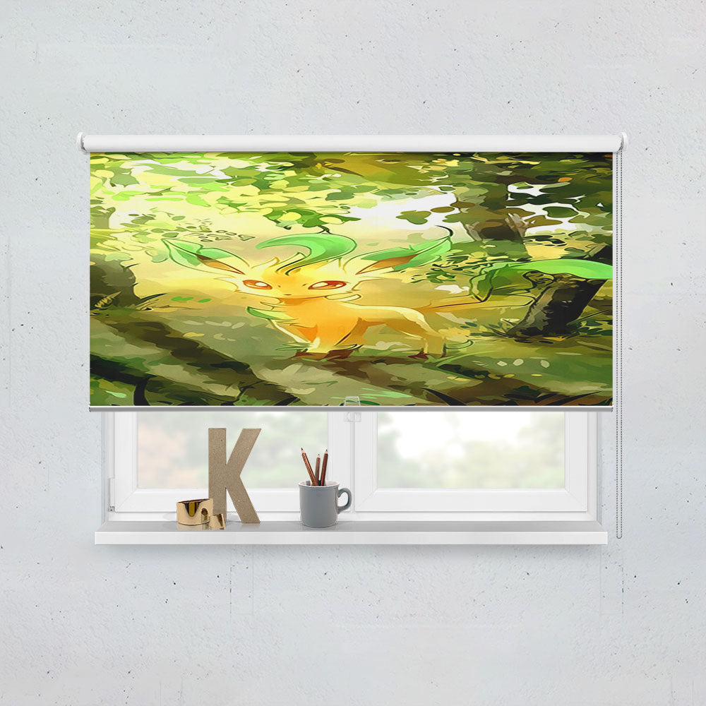 Pokemon Leafeon Window Roller Blinds Shades