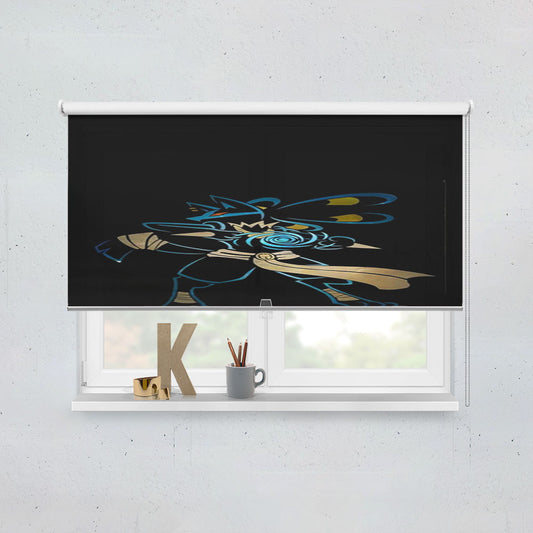 Pokemon Lucario Night Silhouette Window Roller Blinds Shades