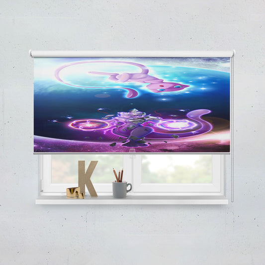 Pokemon Mew And Mewtwo Galaxy Fanart Window Roller Blinds Shades