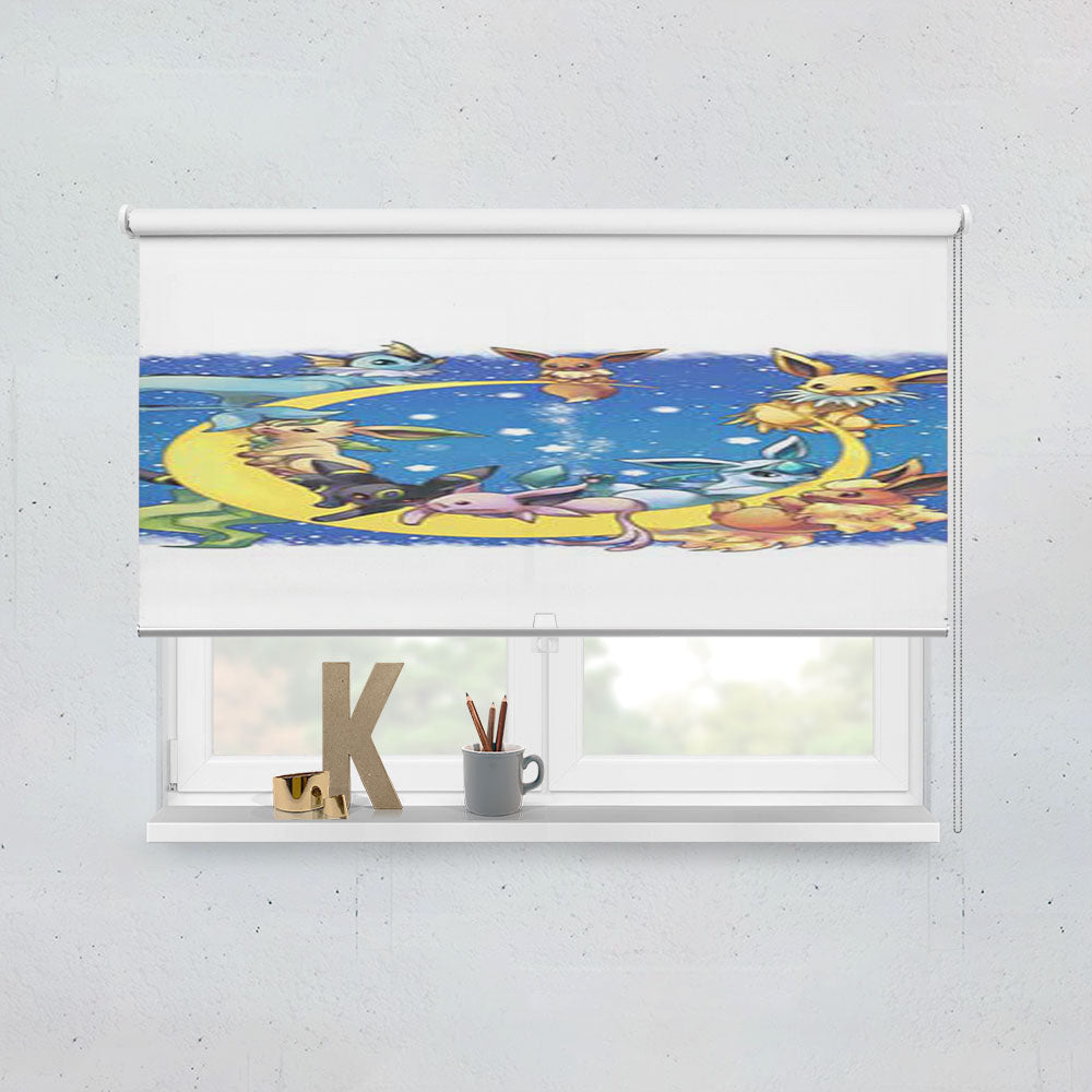 Pokemon Moon Creatures Window Roller Blinds Shades