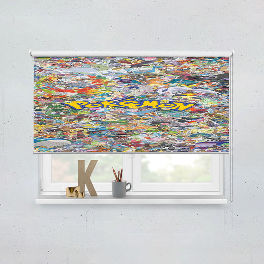 Pokemon Pattern All Char Window Roller Blinds Shades