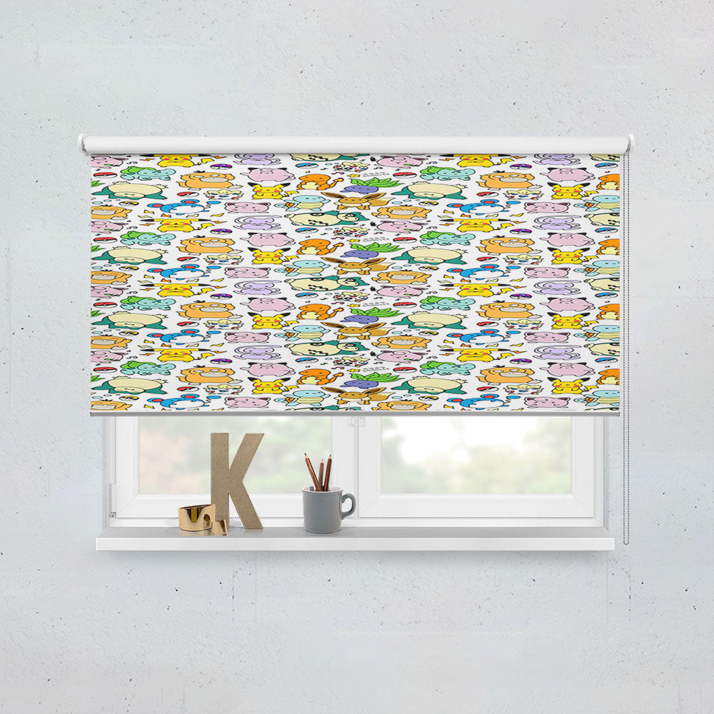 Pokemon Pattern Window Roller Blinds Shades