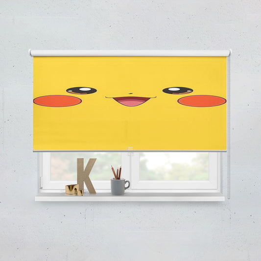 Pokemon Pikachu Face Window Roller Blinds Shades