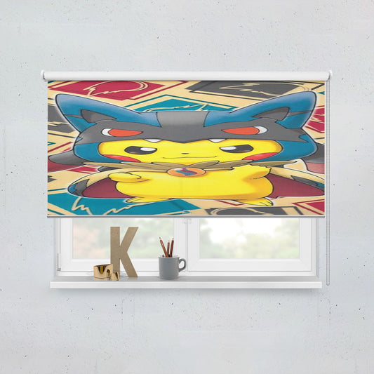 Pokemon Pikachu Funny With Costume Window Roller Blinds Shades