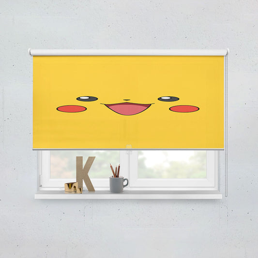 Pokemon Pikachu Happy Face Window Roller Blinds Shades