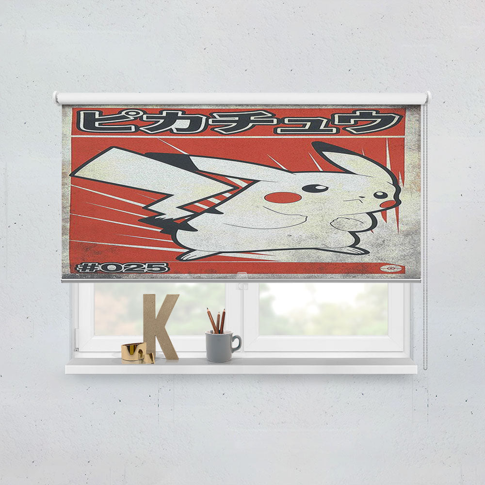 Pokemon Pikachu Japanese Vintage Window Roller Blinds Shades