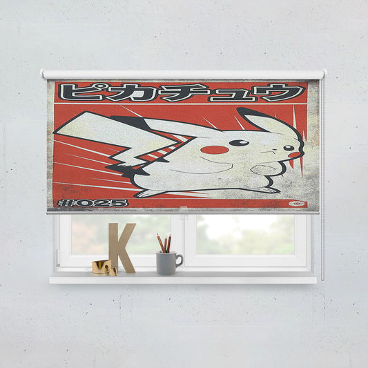 Pokemon Pikachu Japanese Vintage Window Roller Blinds Shades