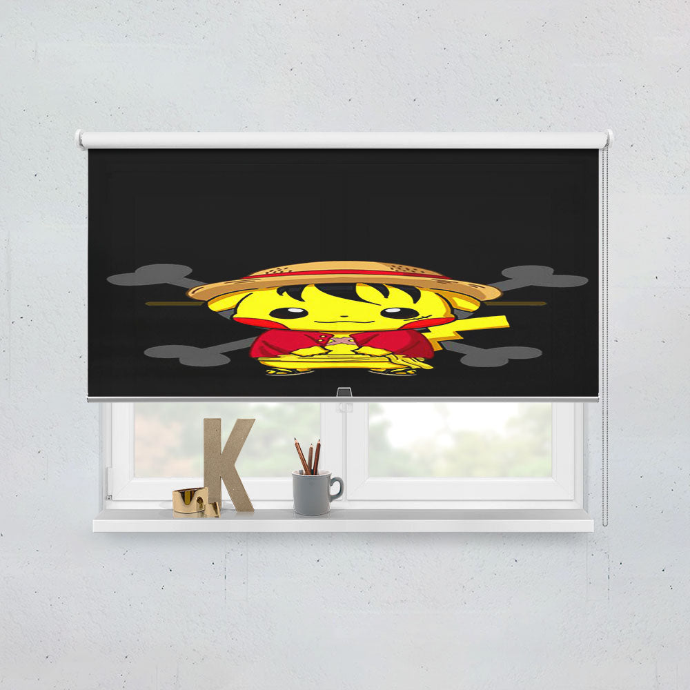 Pokemon Pikachu X One Piece Window Roller Blinds Shades