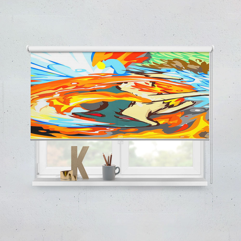 Pokemon Quilava Attacks Window Roller Blinds Shades
