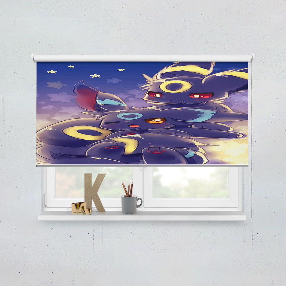 Pokemon Shiny Umbreon Doodle Window Roller Blinds Shades