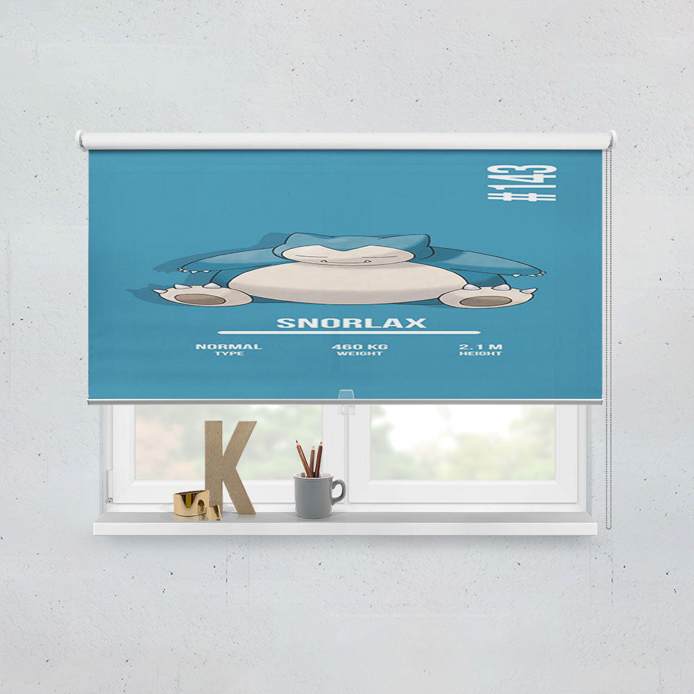 Pokemon Snorlax Window Roller Blinds Shades