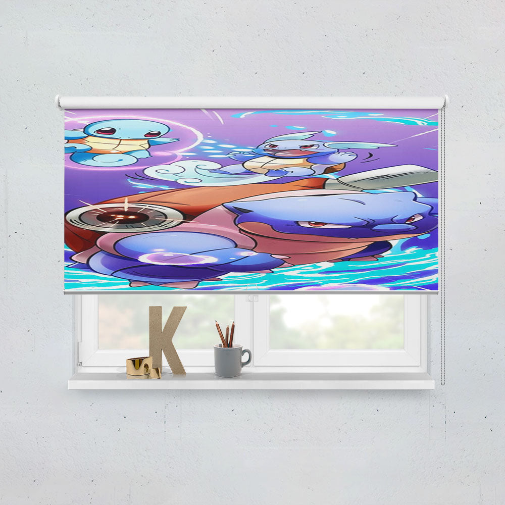 Pokemon Squirtle Line Evolve Window Roller Blinds Shades