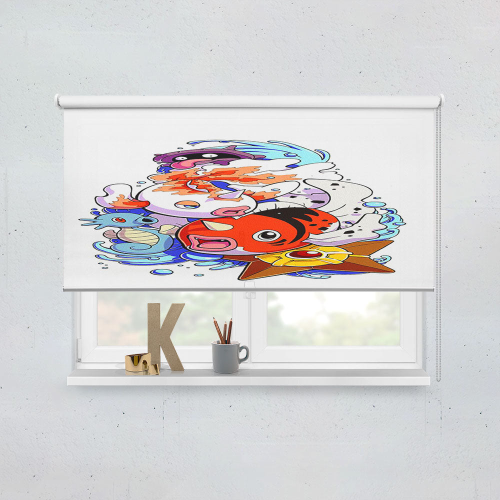 Pokemon Water Element Window Roller Blinds Shades