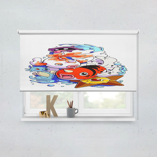Pokemon Water Element Window Roller Blinds Shades