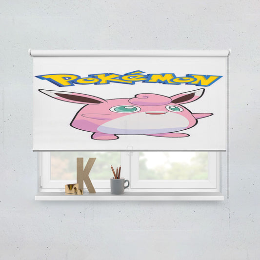 Pokemon Wigglytuff Pokedex Window Roller Blinds Shades