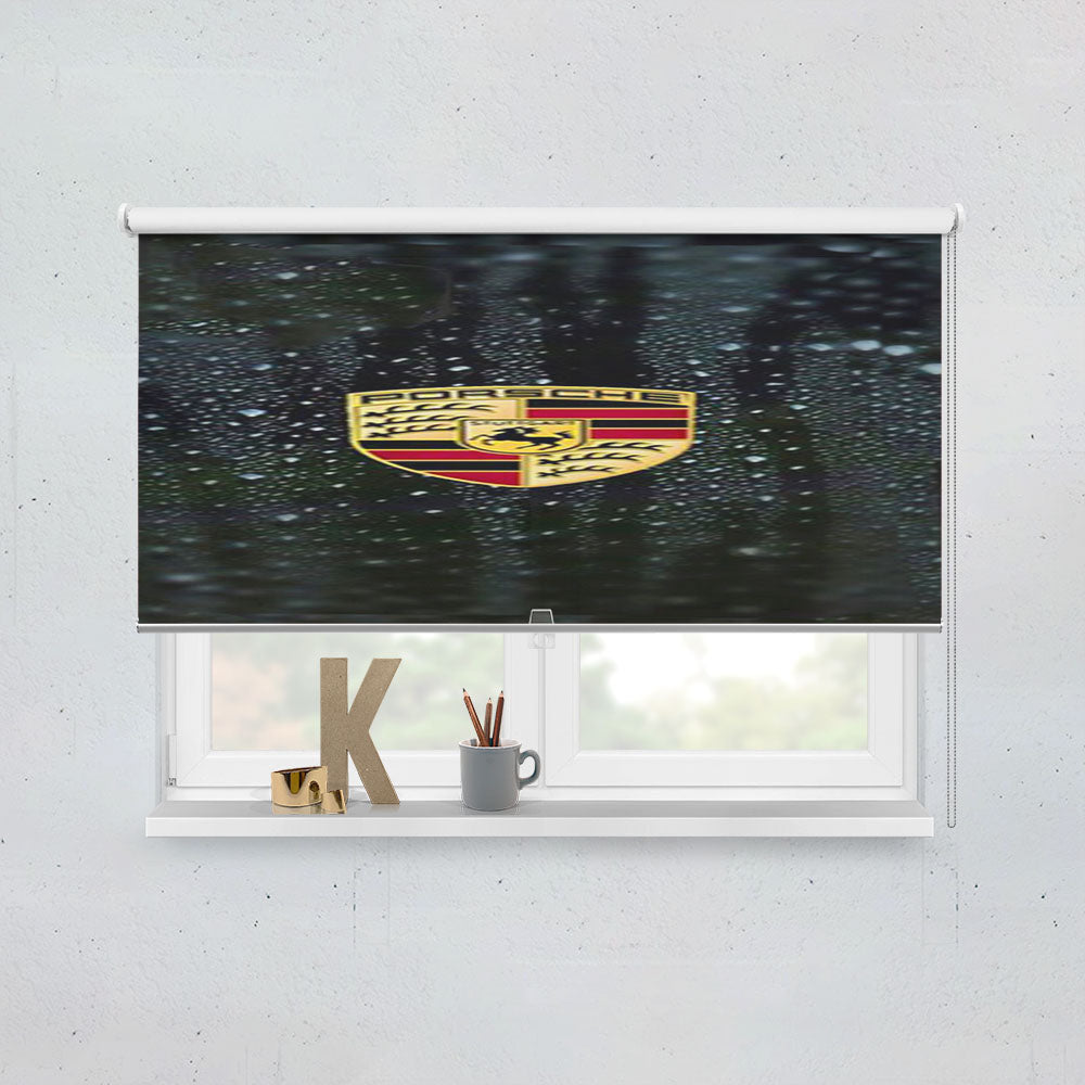Porsche Logo Window Roller Blinds Shades