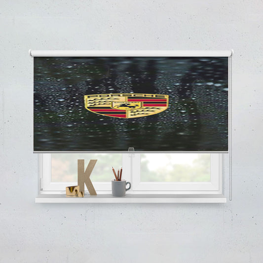 Porsche Logo Window Roller Blinds Shades