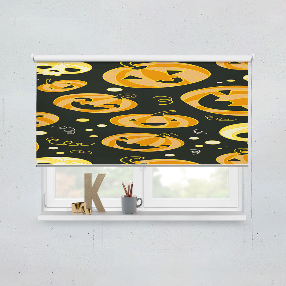 Pumpkins Pattern Halloween Window Roller Blinds Shades