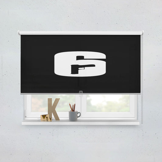 Rainbow Six Siege Black White Guns Logo Window Roller Blinds Shades