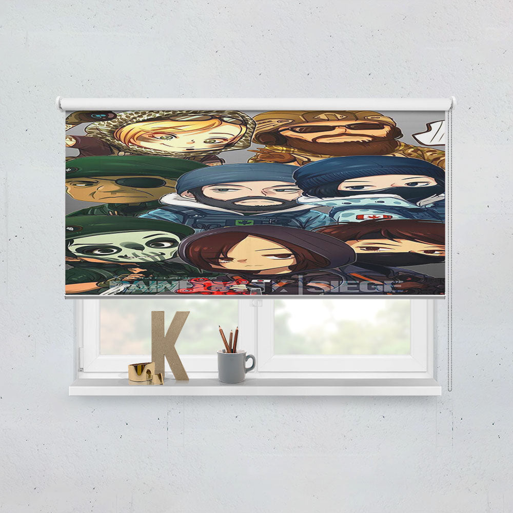 Rainbow Six Siege Chibi Window Roller Blinds Shades