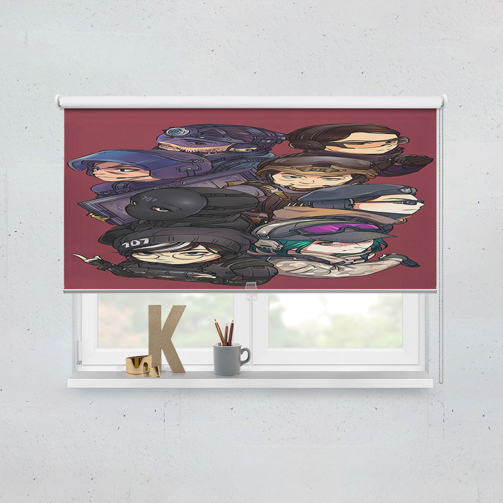 Rainbow Six Siege Operator Chibi Window Roller Blinds Shades