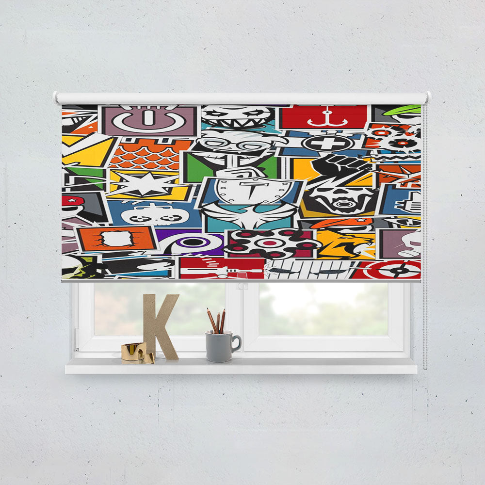 Rainbow Six Siege Sticker Boom Window Roller Blinds Shades