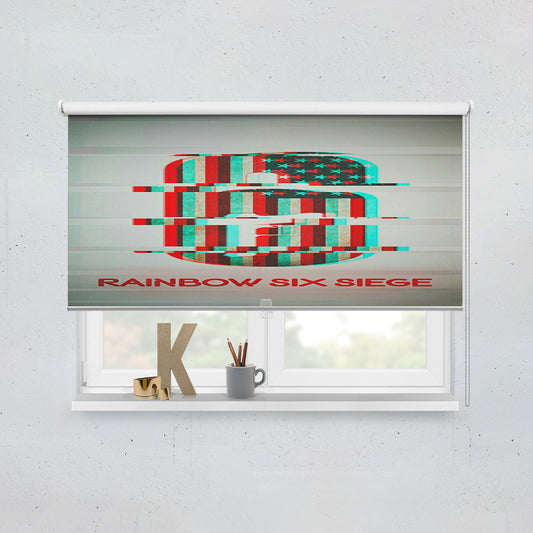 Rainbow Six Siege Usa Flag Glitch Window Roller Blinds Shades