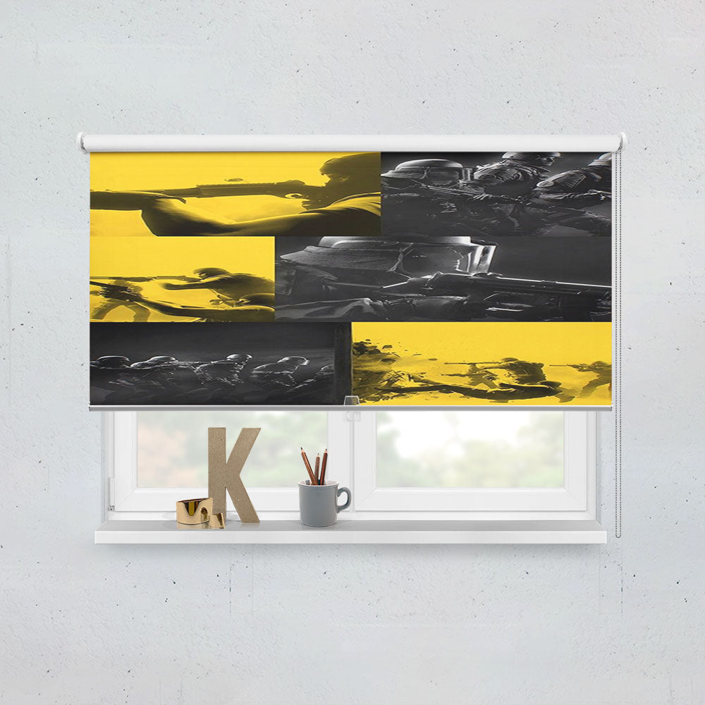 Rainbow Six Siege War Team Photo Collages Window Roller Blinds Shades