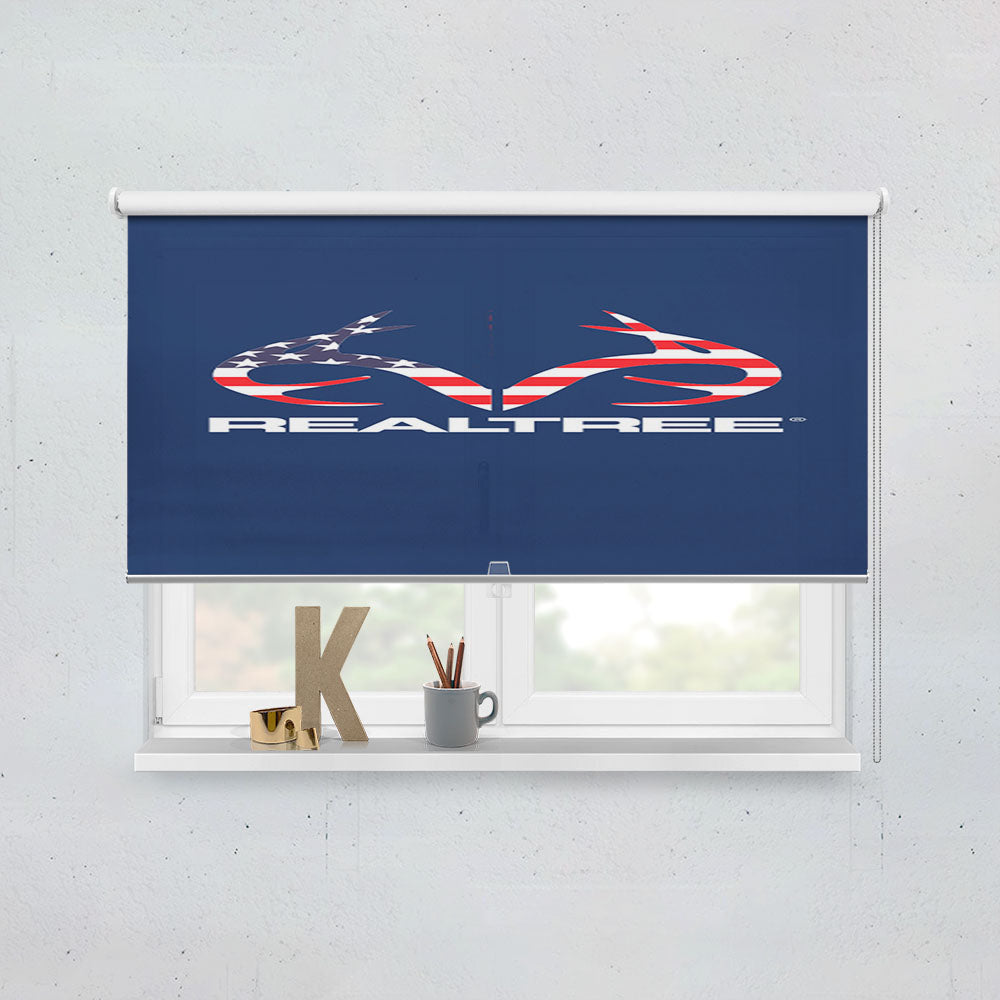 Realtree American Flag Window Roller Blinds Shades