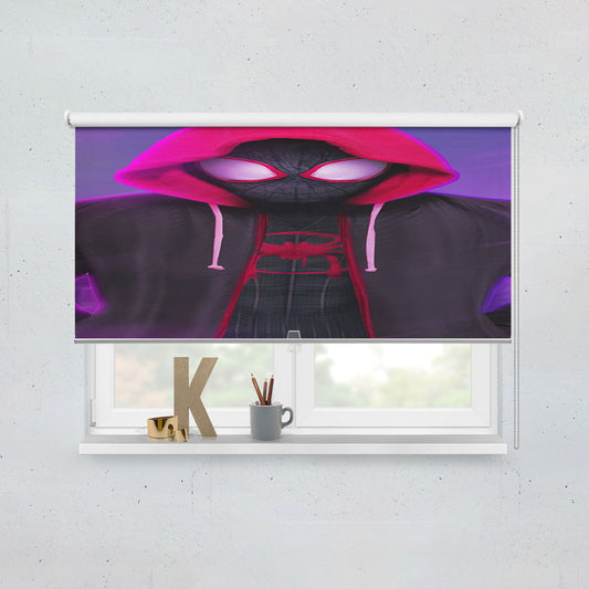 Red Black Spiderman Kid Hoodies Into The Verse Window Roller Blinds Shades