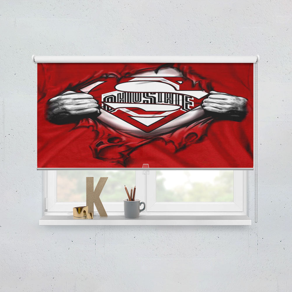 Red Ohio State Heroes Window Roller Blinds Shades