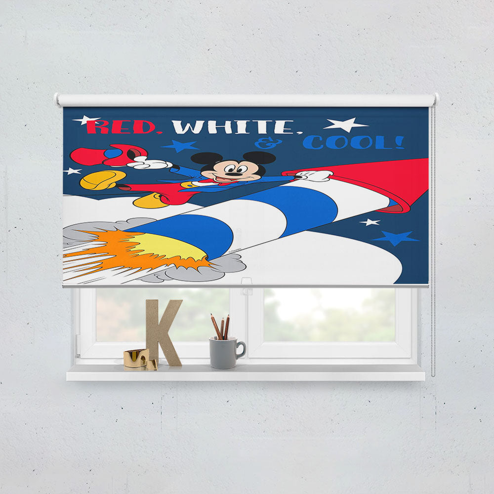 Red, White & Cool Mickey Window Roller Blinds Shades
