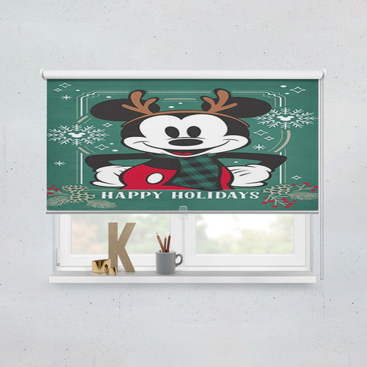 Reindeer Holiday Mickey Window Roller Blinds Shades