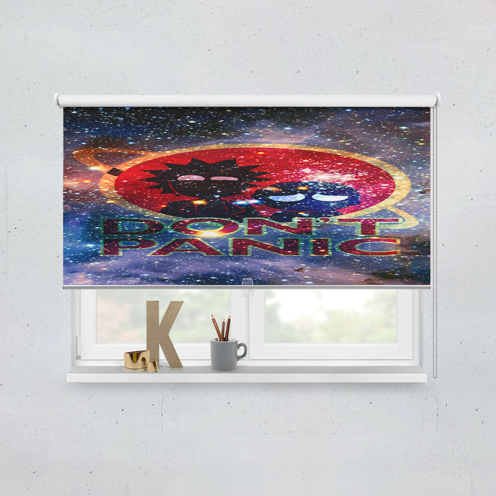Rick And Morty Dont Panic Window Roller Blinds Shades