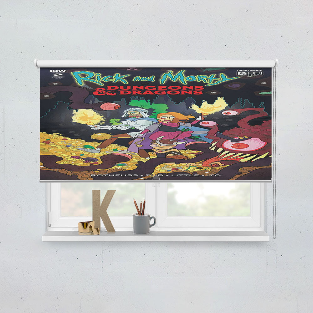 Rick And Morty Dungeons And Dragons Window Roller Blinds Shades