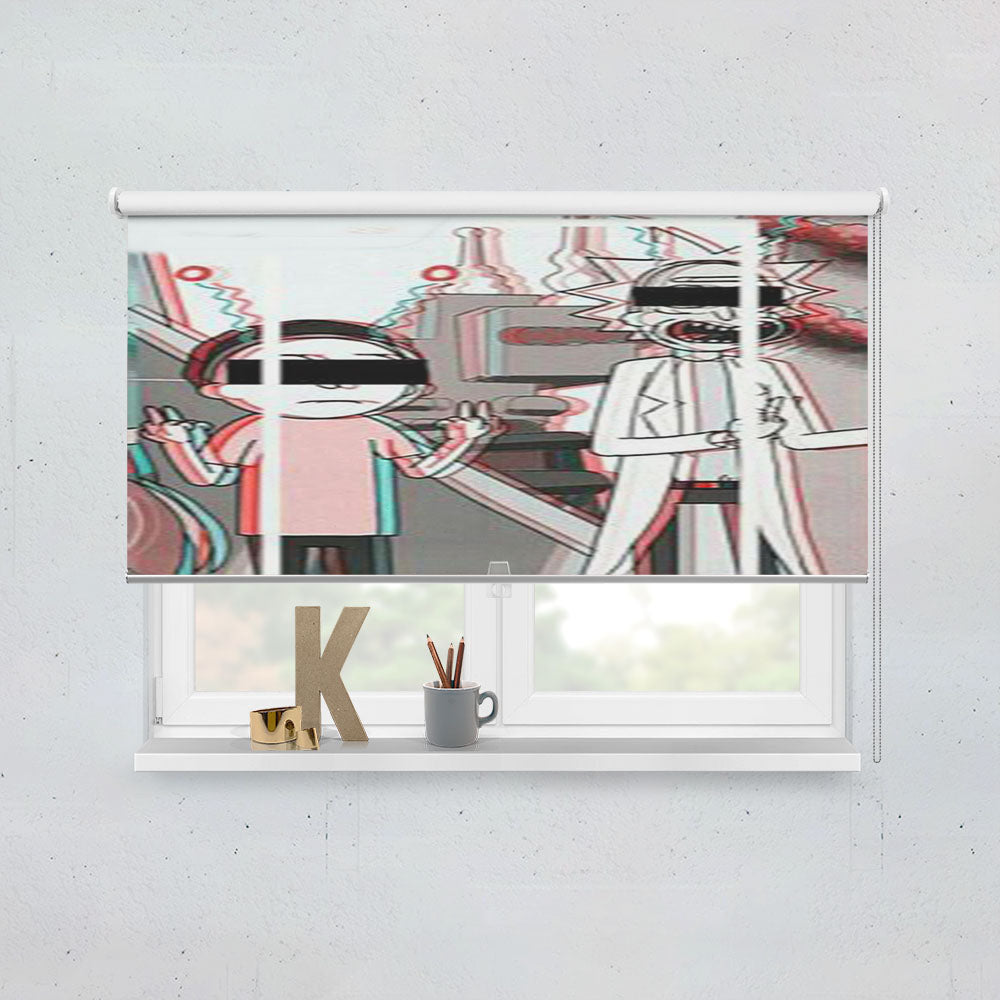 Rick And Morty Get Psychodelic Window Roller Blinds Shades