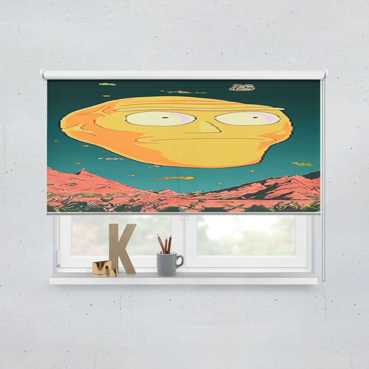 Rick And Morty Giant Heads Window Roller Blinds Shades