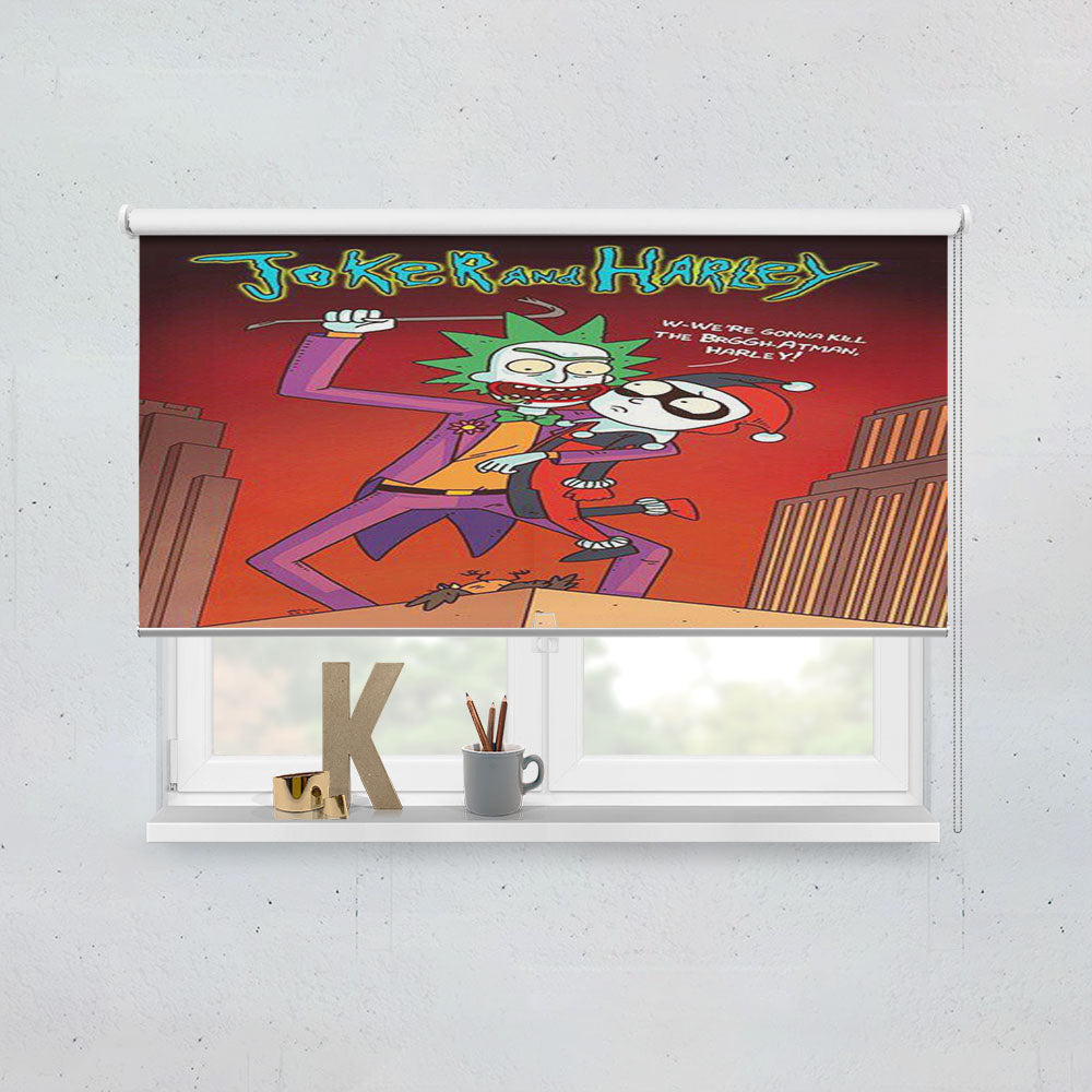 Rick And Morty Joker Window Roller Blinds Shades