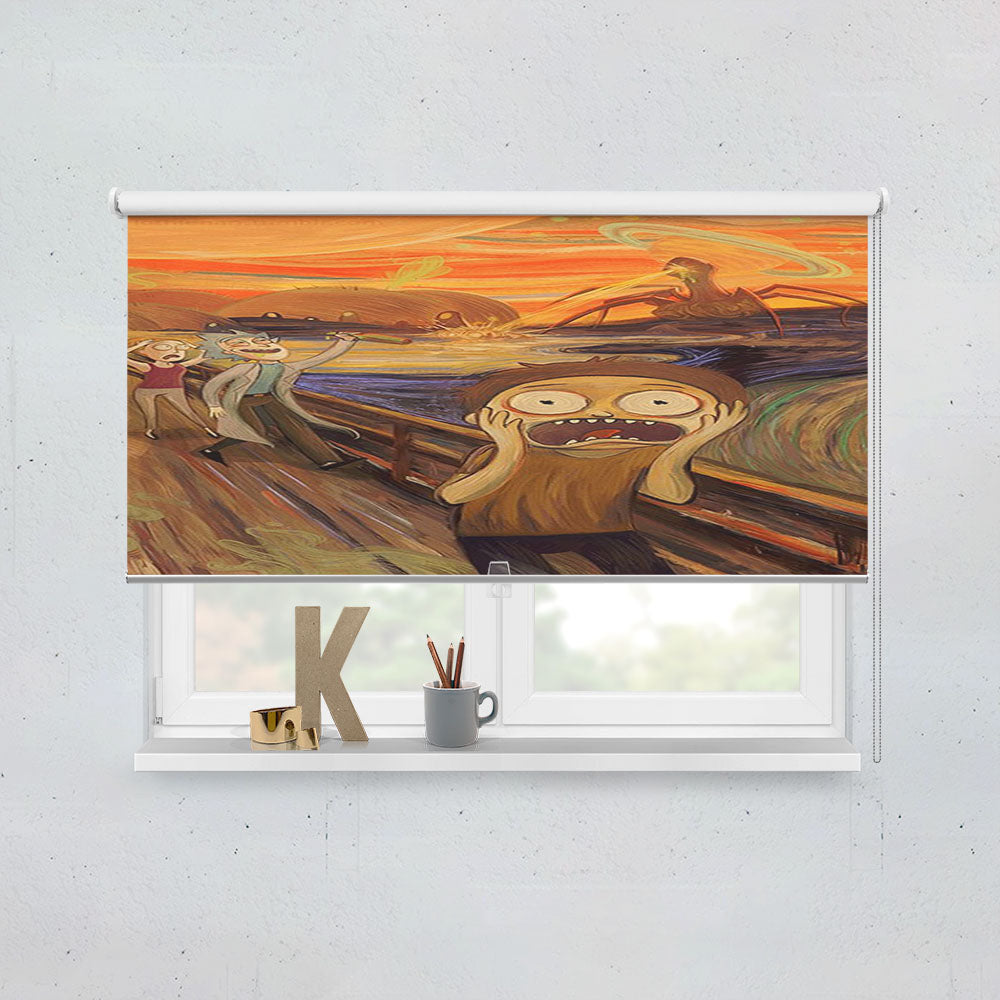 Rick And Morty Scream Window Roller Blinds Shades