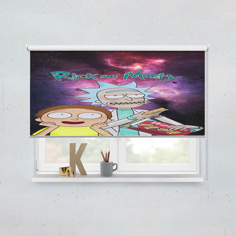 Rick And Morty Spaceship Window Roller Blinds Shades