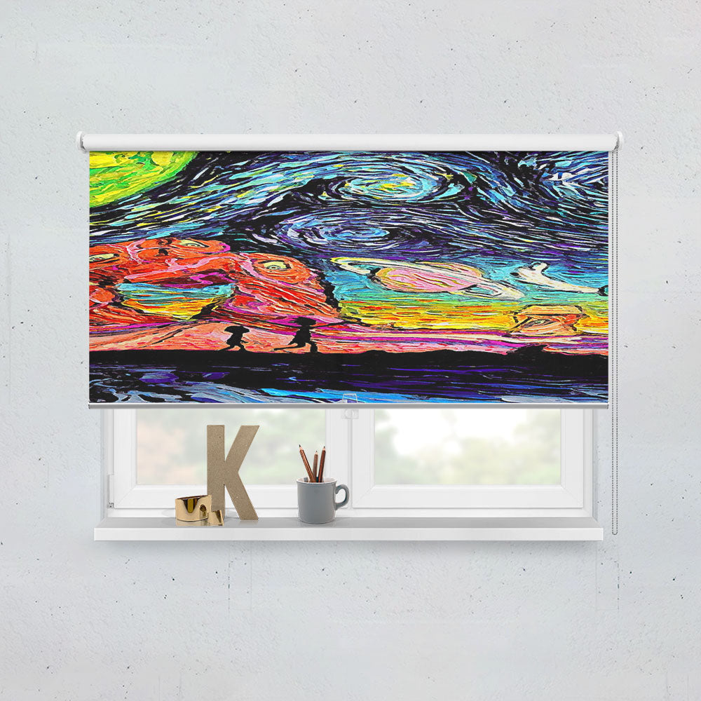 Rick And Morty Starry Night Window Roller Blinds Shades