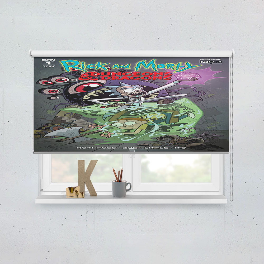 Rick And Morty Vs Dungeons Dragons Window Roller Blinds Shades