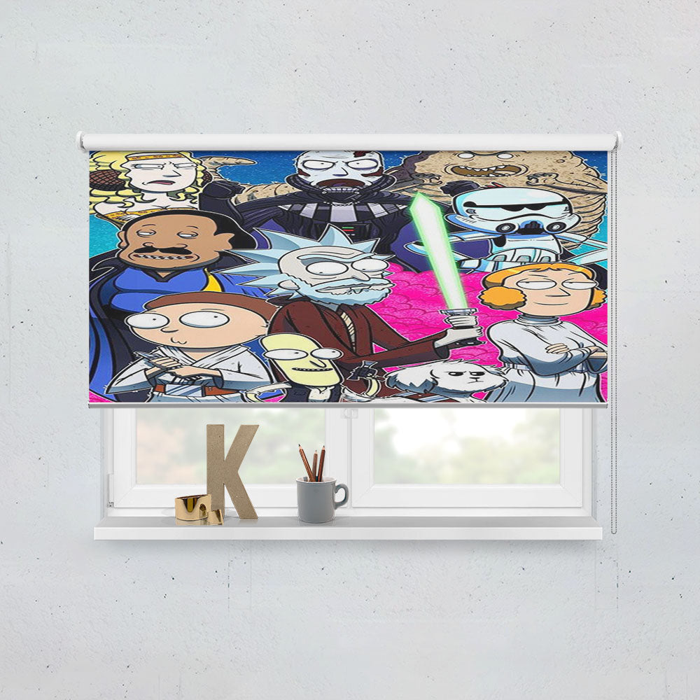 Rick And Morty X Star Wars Window Roller Blinds Shades