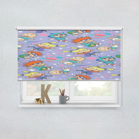 Rugrats Pattern Plannet Wallpaper Window Roller Blinds Shades