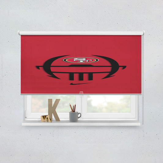 San Francisco 49Ers Nike Helmet Logo Window Roller Blinds Shades