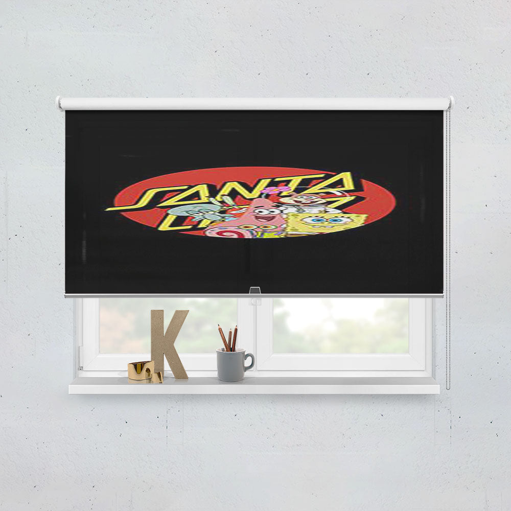 Santa Cruz Skateboard X Spongebob Window Roller Blinds Shades